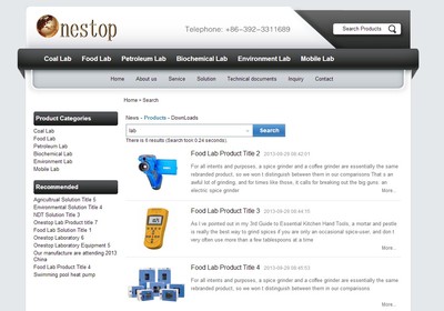 BlackProdcutEn英文外貿Phpcms黑色企業網站模板